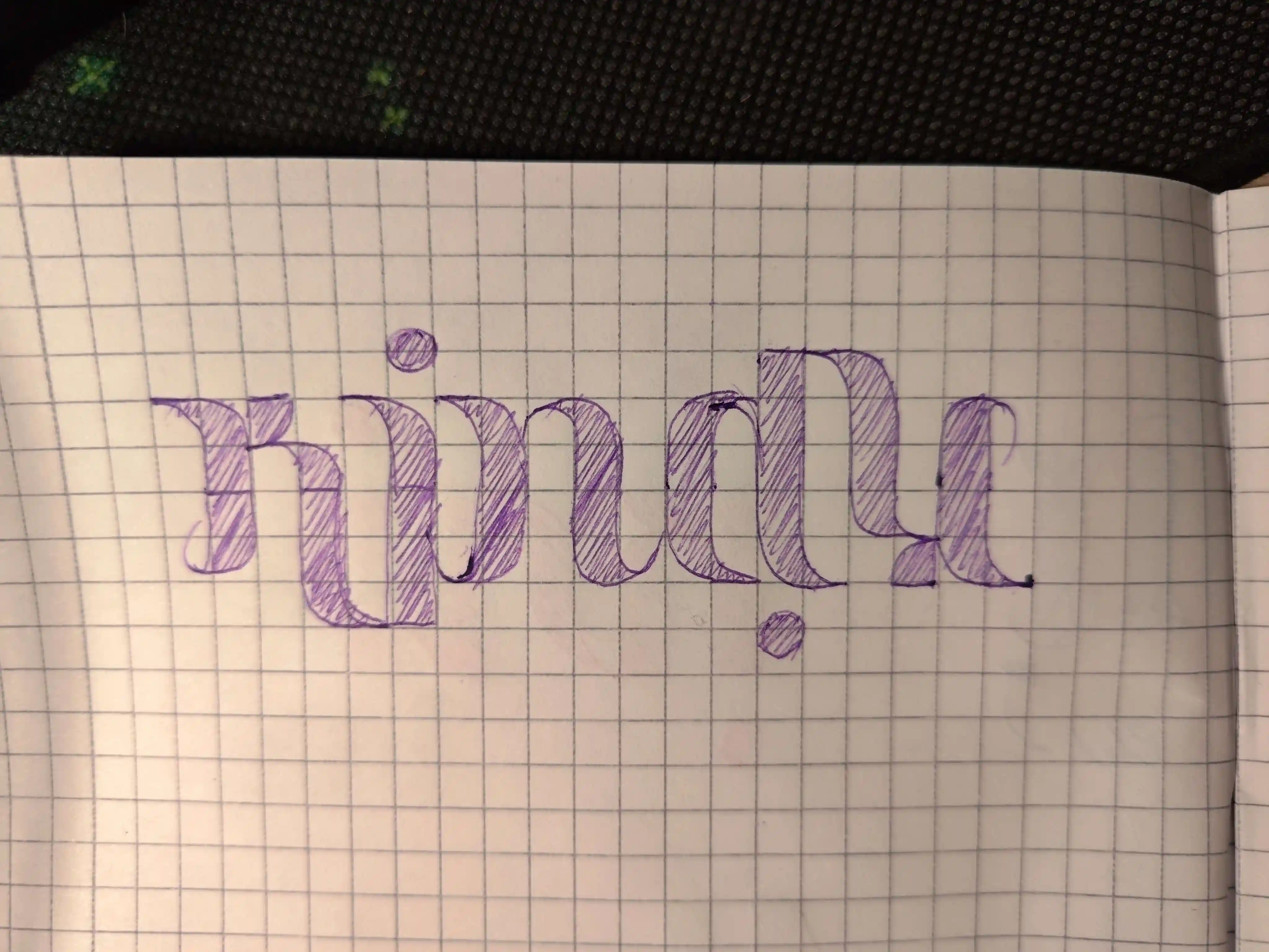 sketch of the word kindle